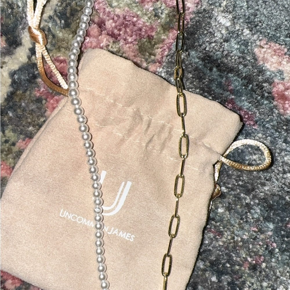 Uncommon James Gold and Pearl Necklace Set
